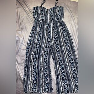 No Boundaries 3xl (21) Blue & White Jumpsuit/Romper